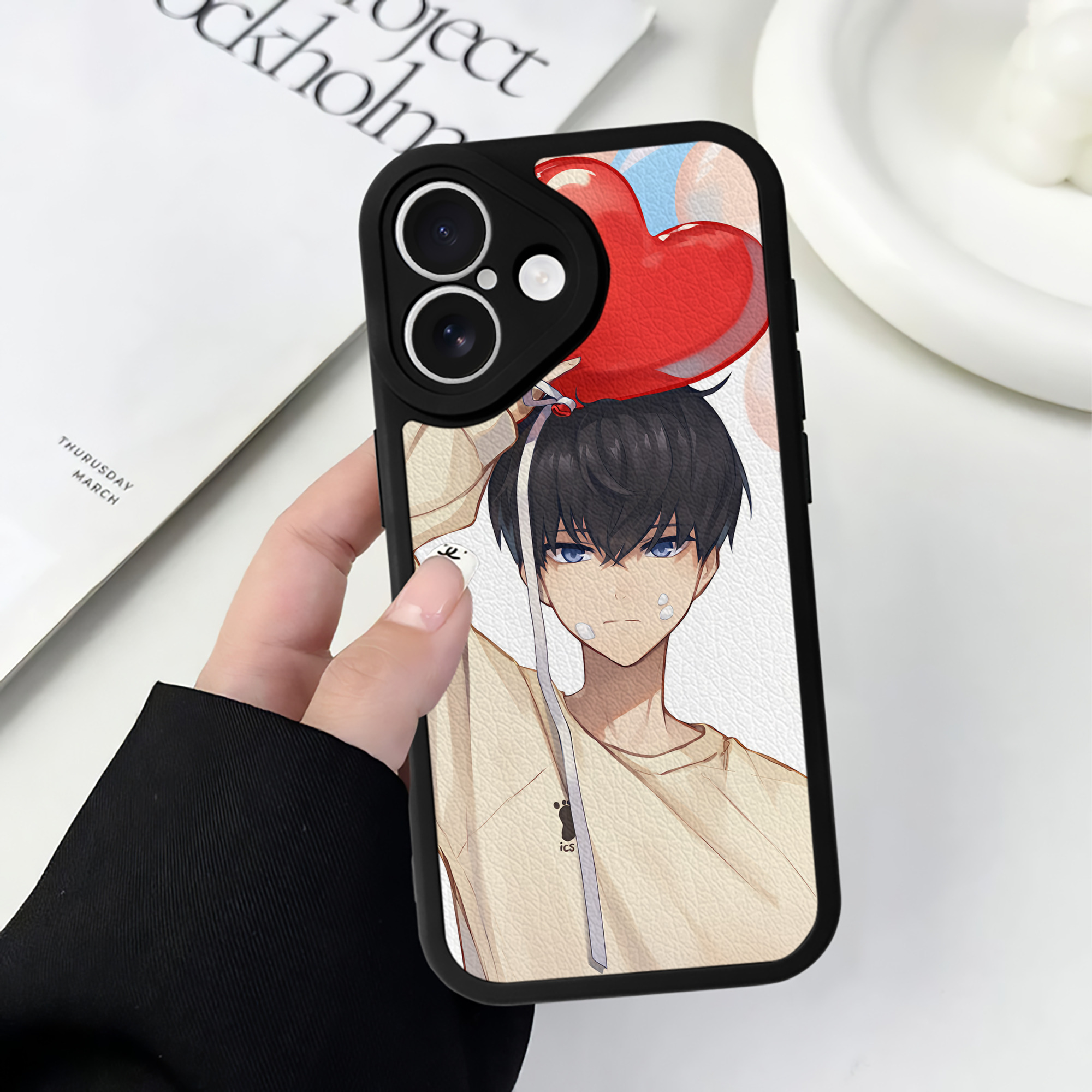 （画像用） ハイキュー!! Haikyu!! 【iPhone 16シリーズ対応】シリコンスマホケース（レザー調） 材質：シリコン